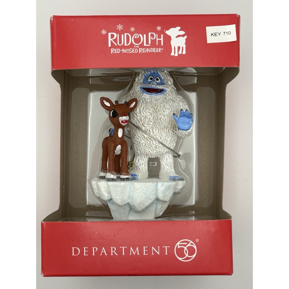 Dept 56 Rudolph the Red-Nosed Reindeer and Bumble Snowmonster Ornament
